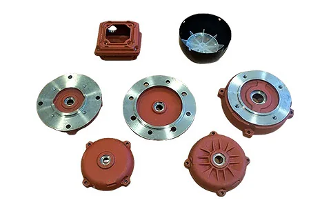 Tampas, flanges e peças de reposição para motores